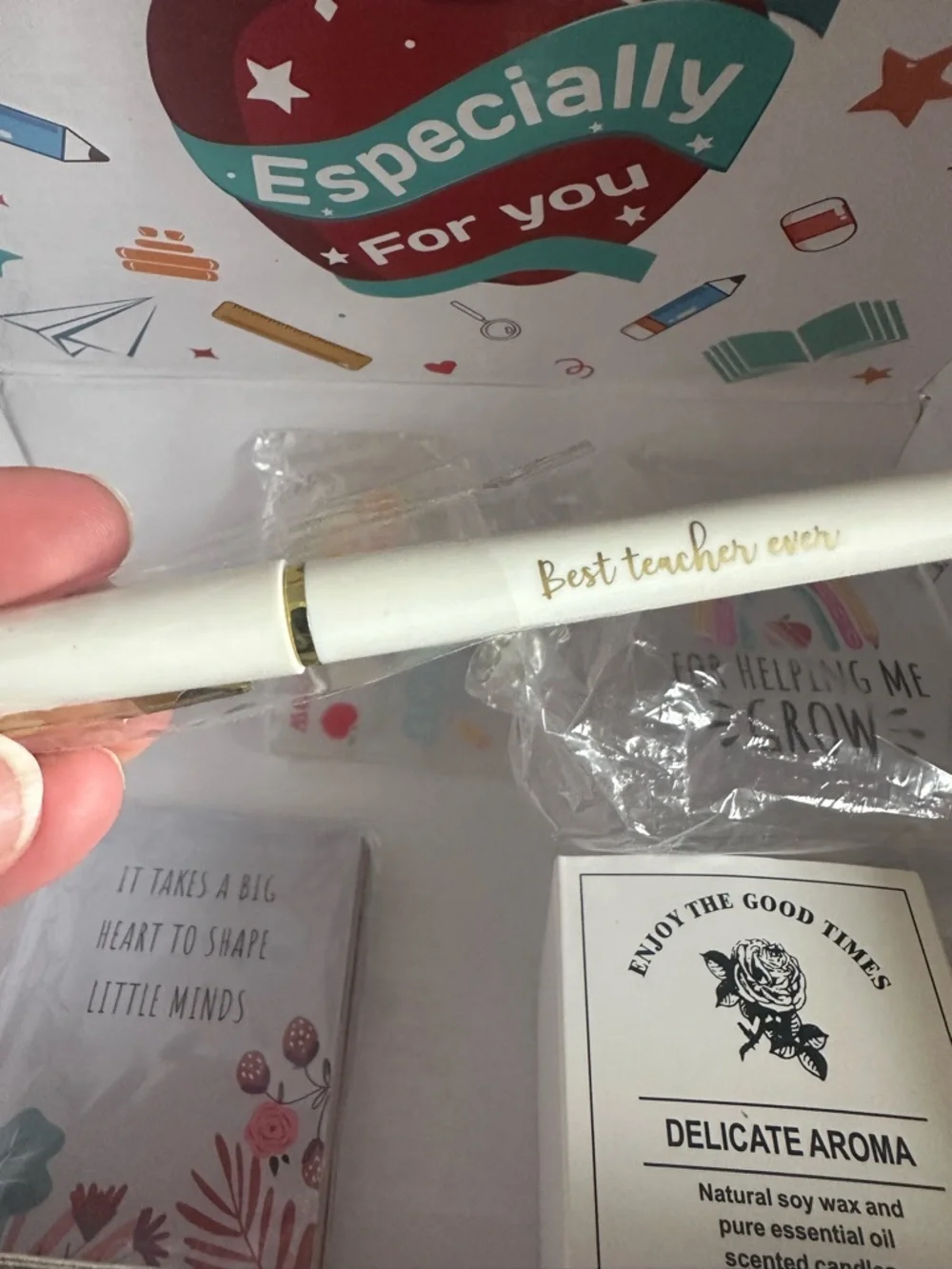 Teacher “Thank You For Helping Me Grow” Gift Set - 5 items